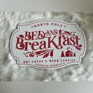 Red and White Christmas Sign